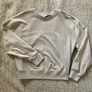 FRANK and OAK Good Cotton Fleece Crewneck in Tan